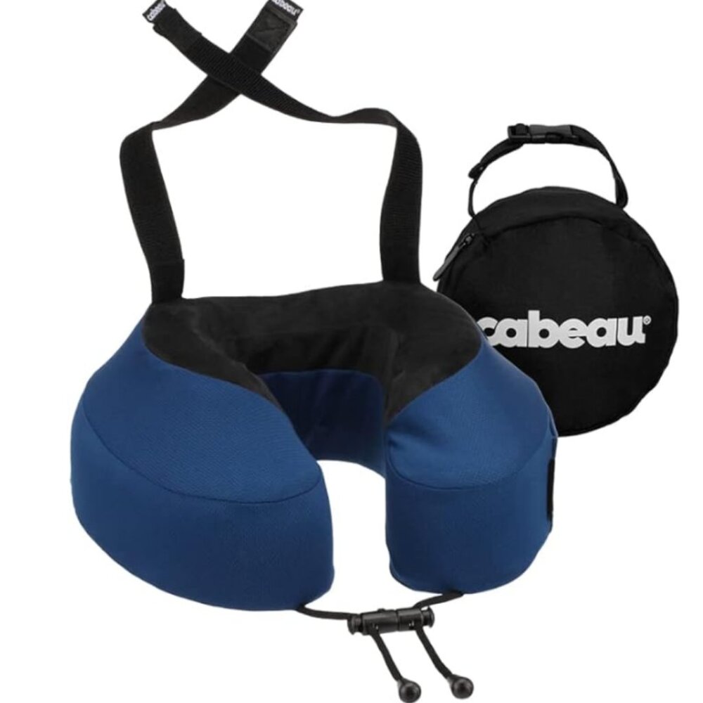 Cabeau Comfort Travel Neck Pillow - Black and Blue